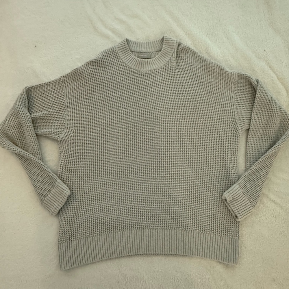 Everlane Men’s White Large Knit Sweater
